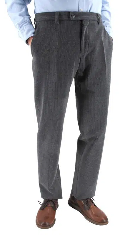 Pantalon velours de laine GIANNI MARCO Juan gris H093 – Image 2