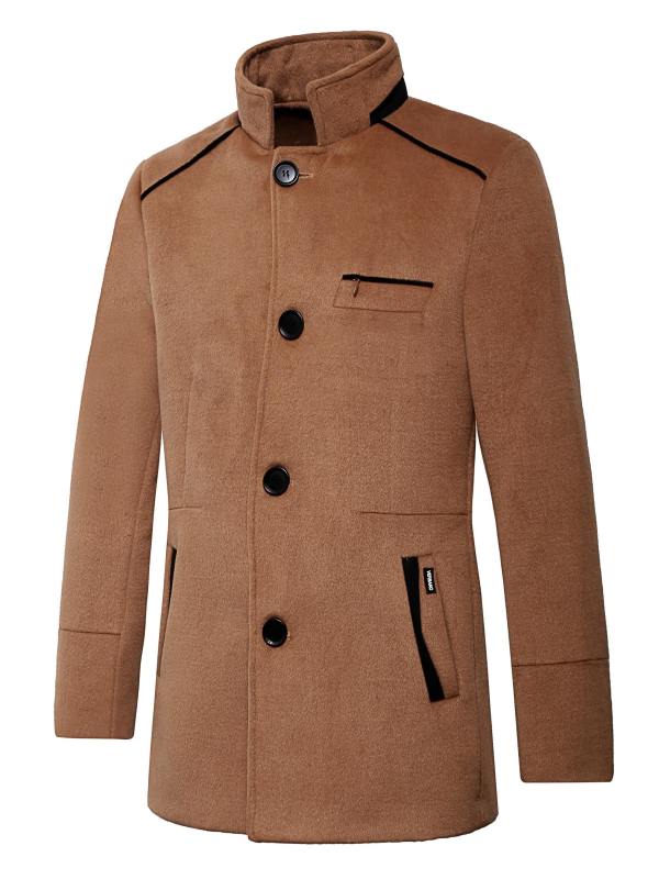 Winterjas mantel heren camel Versano John – Image 8