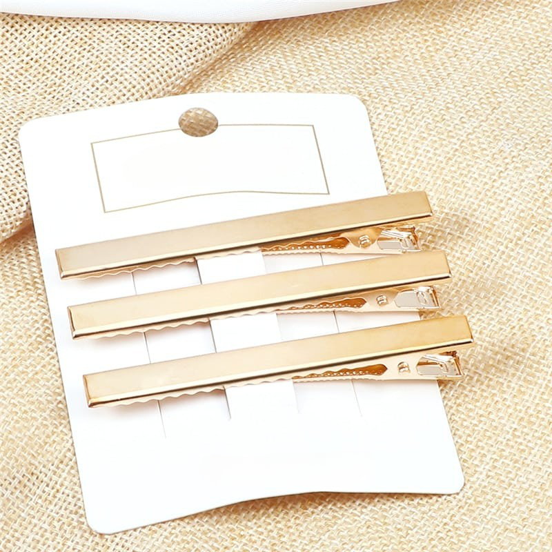 Barrette dorée cheveux plate – Image 3