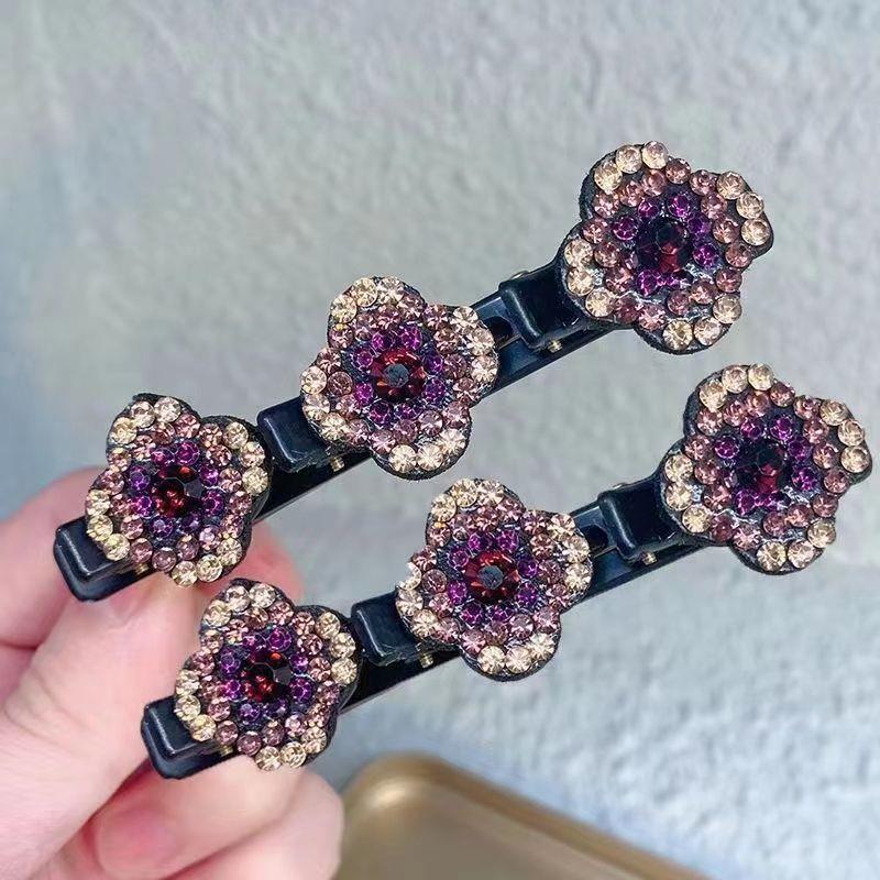 Barrette à cheveux en plastique avec motif fleur pour femme – Image 2