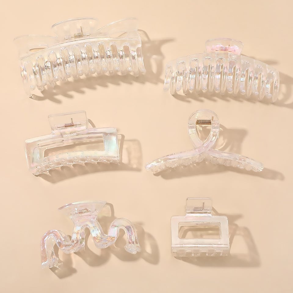 Barrette à cheveux transparente