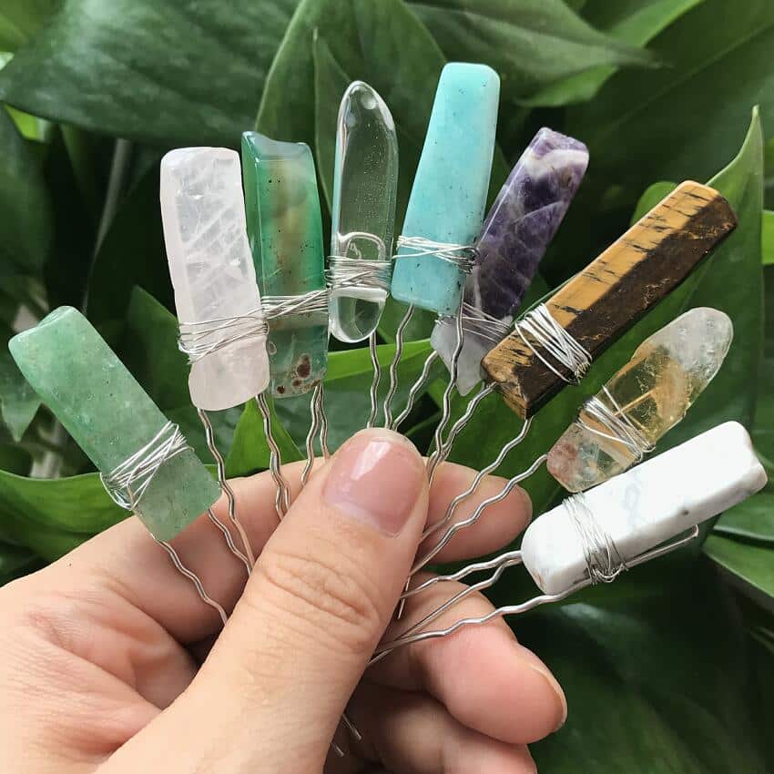 Barrette cheveux en pierre naturelle