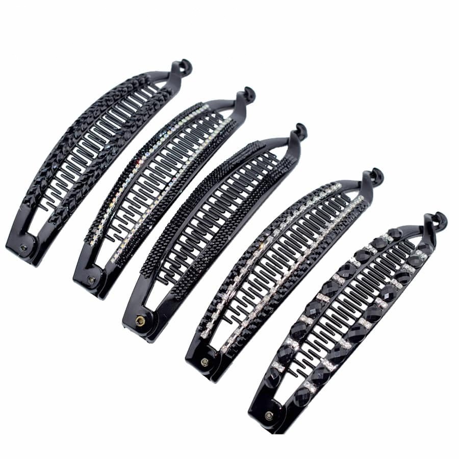 Barrette de coiffure pour cheveux en strass pour femme