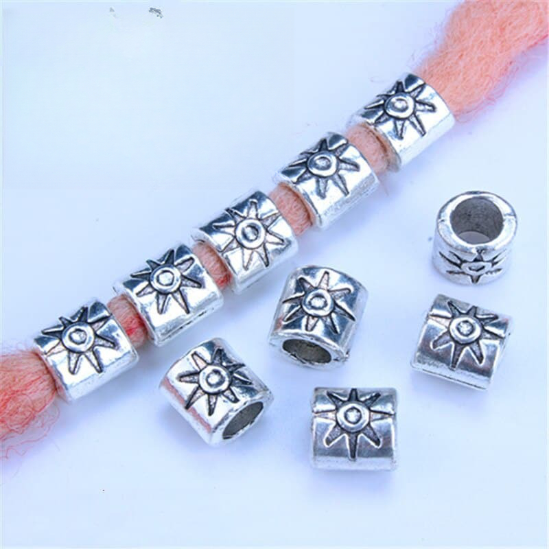 Bijoux cheveux vikings en anneaux en alliage de cuivre – Image 9