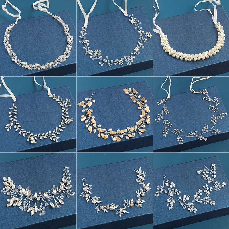 Bijoux pour cheveux de mariée design unique fait à la main