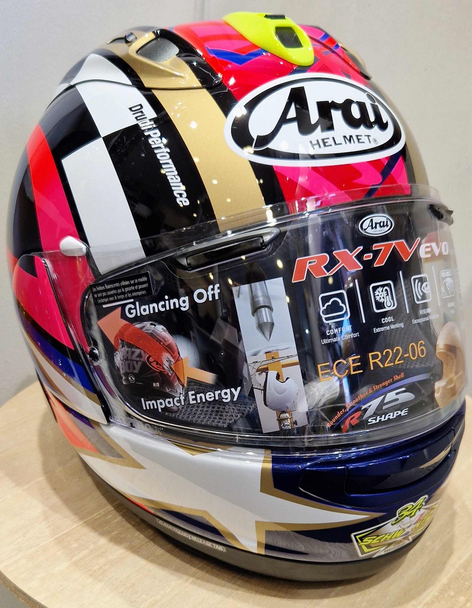 Casque Arai RX-7V EVO – Schwantz 30 – Replica – Image 3