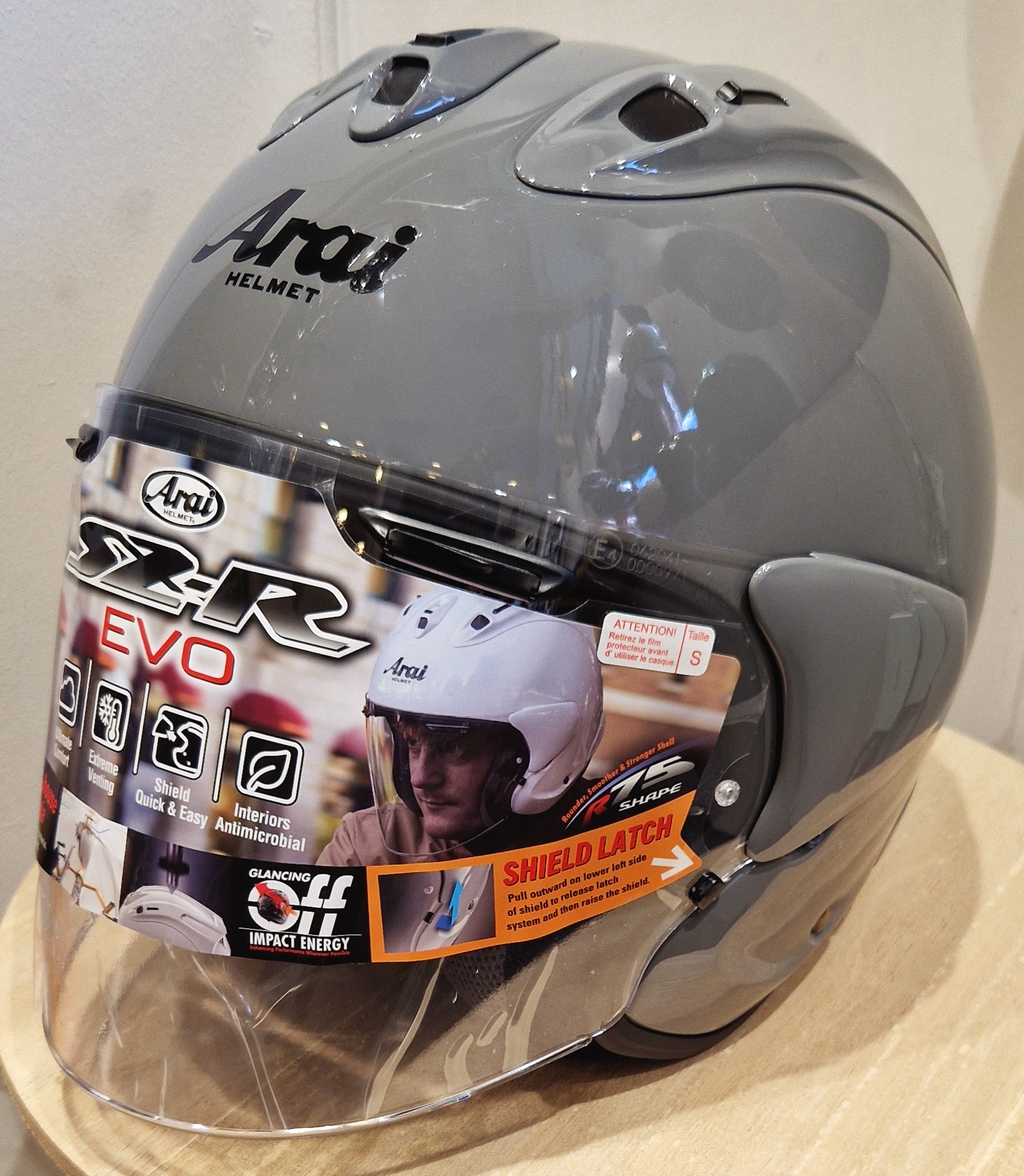 Casque Arai SZ-R VAS EVO Modern Grey (GRIS NARDO) – Image 2