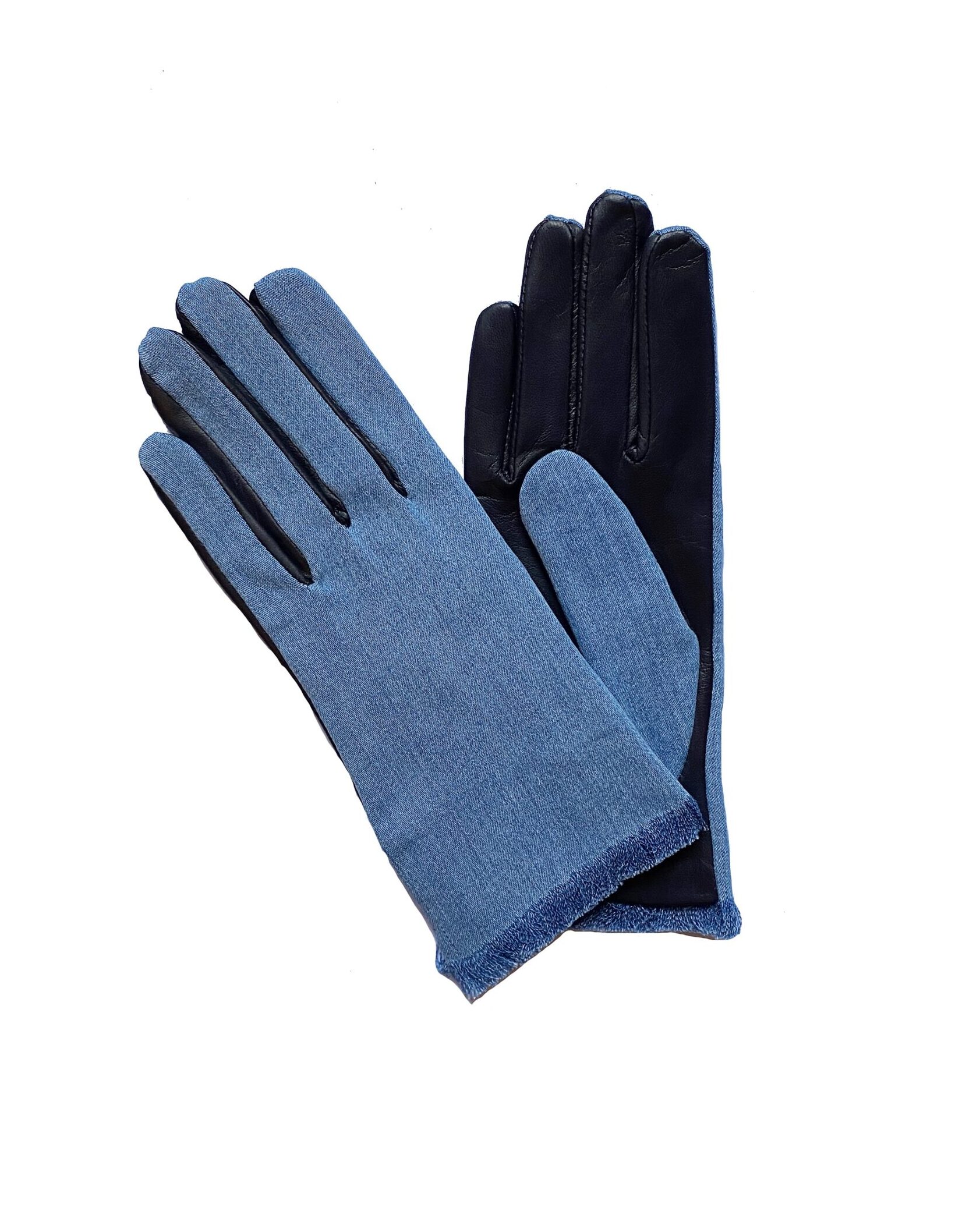 Gants en cuir d’agneau et jean non doublés – GERONE