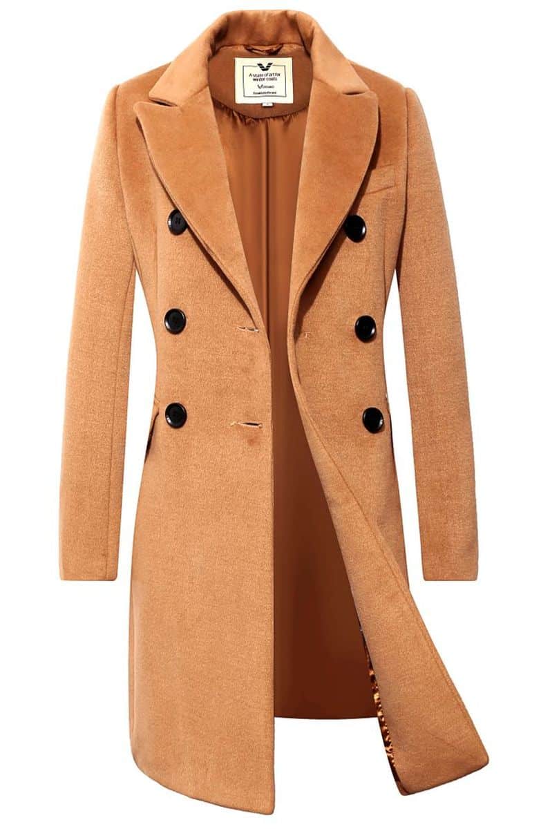 halflange dames mantel jas camel Valentina NG Versano