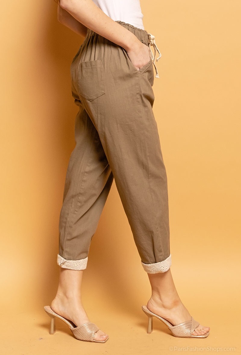 PANTALON NAIS EN COTON (COLLECTION ETE) 19 COLORIS AU CHOIX – Image 6