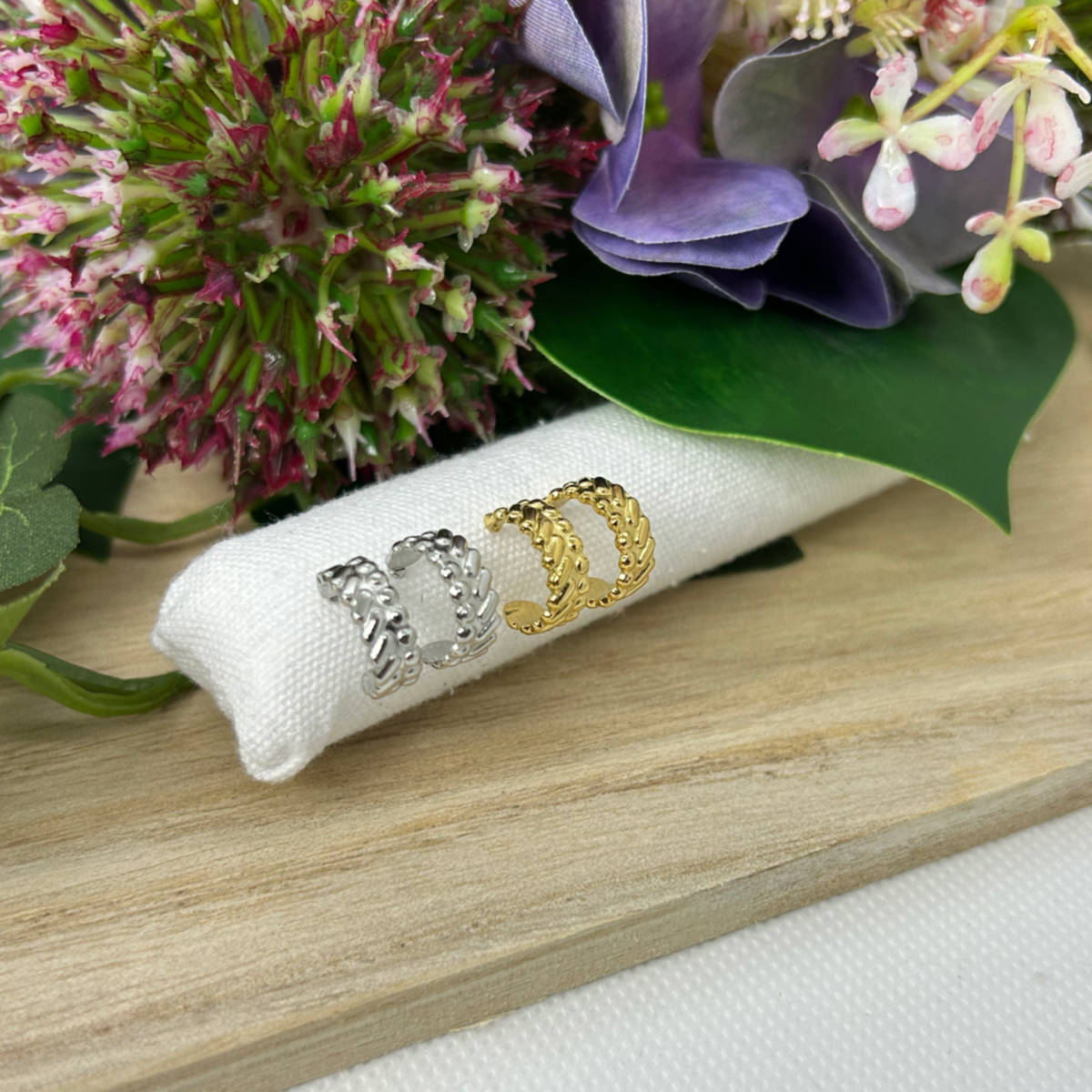 PETITES CREOLES FEUILLES DOREES – Image 2