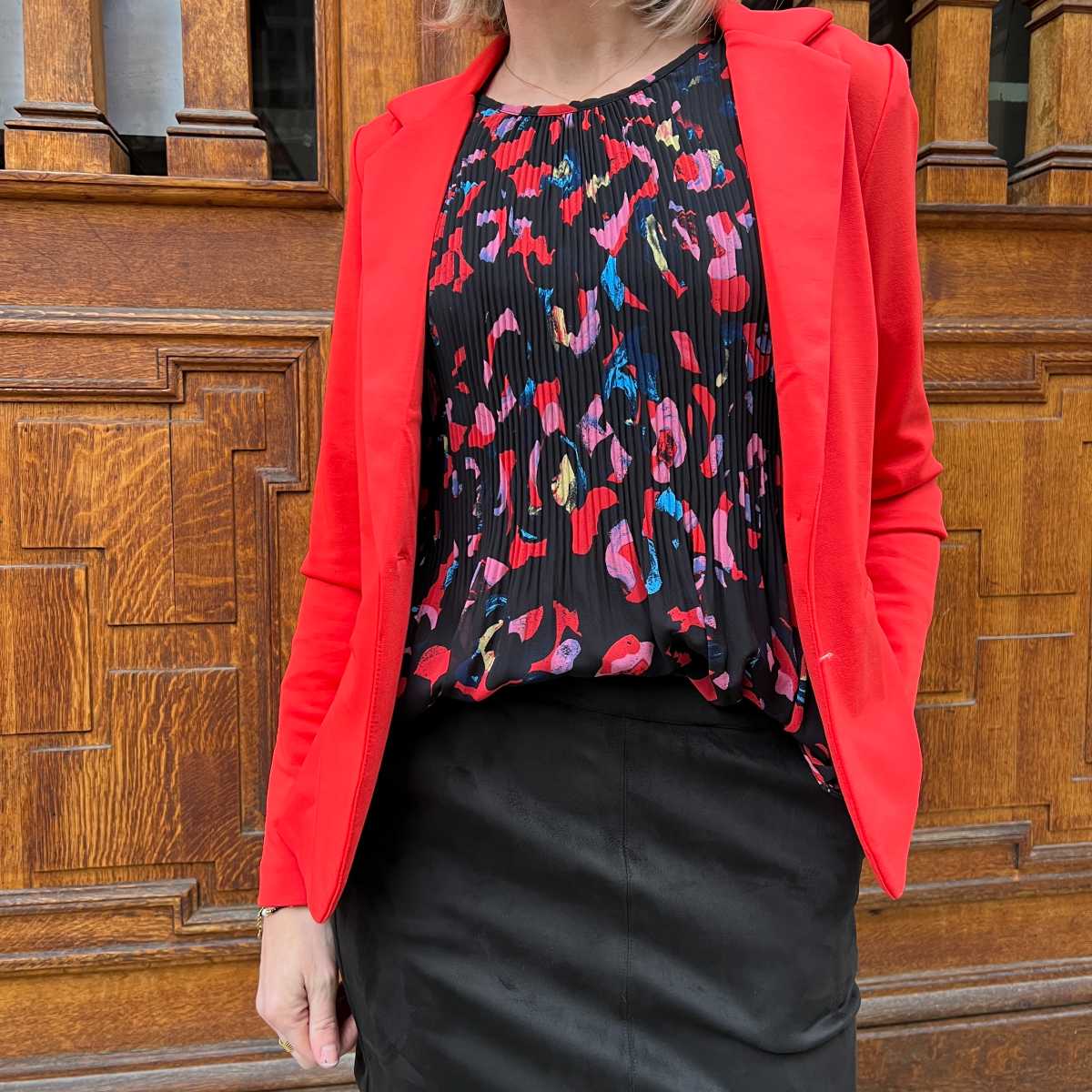 BLOUSE PLISSEE IMPRIME COLORE – Image 3