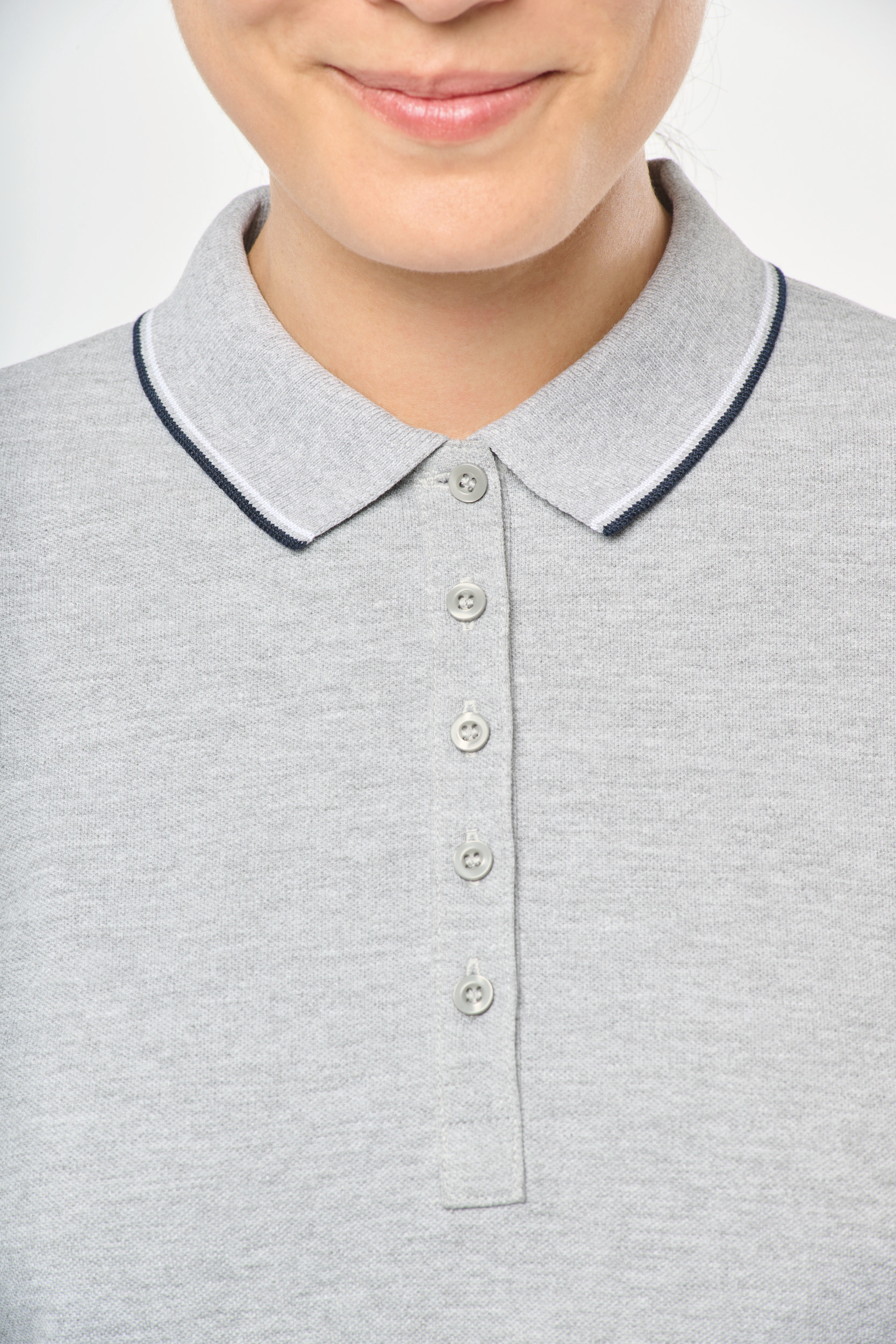 Polo maille piquée manches longues femme – Image 8