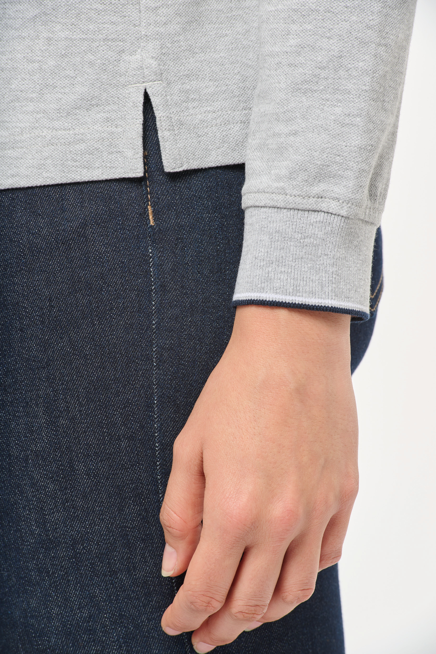 Polo maille piquée manches longues femme – Image 9