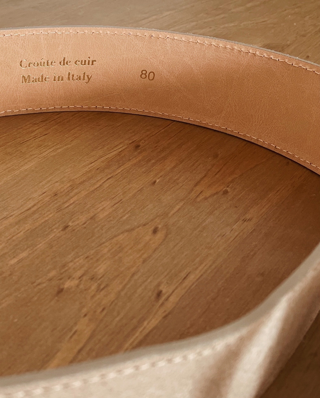 Ceinture en Croûte de Cuir Sable Isa – Image 4