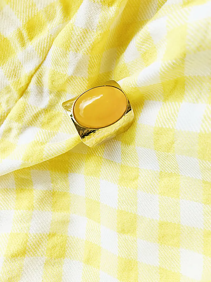 Bague large pierre naturelle de jade – Image 7