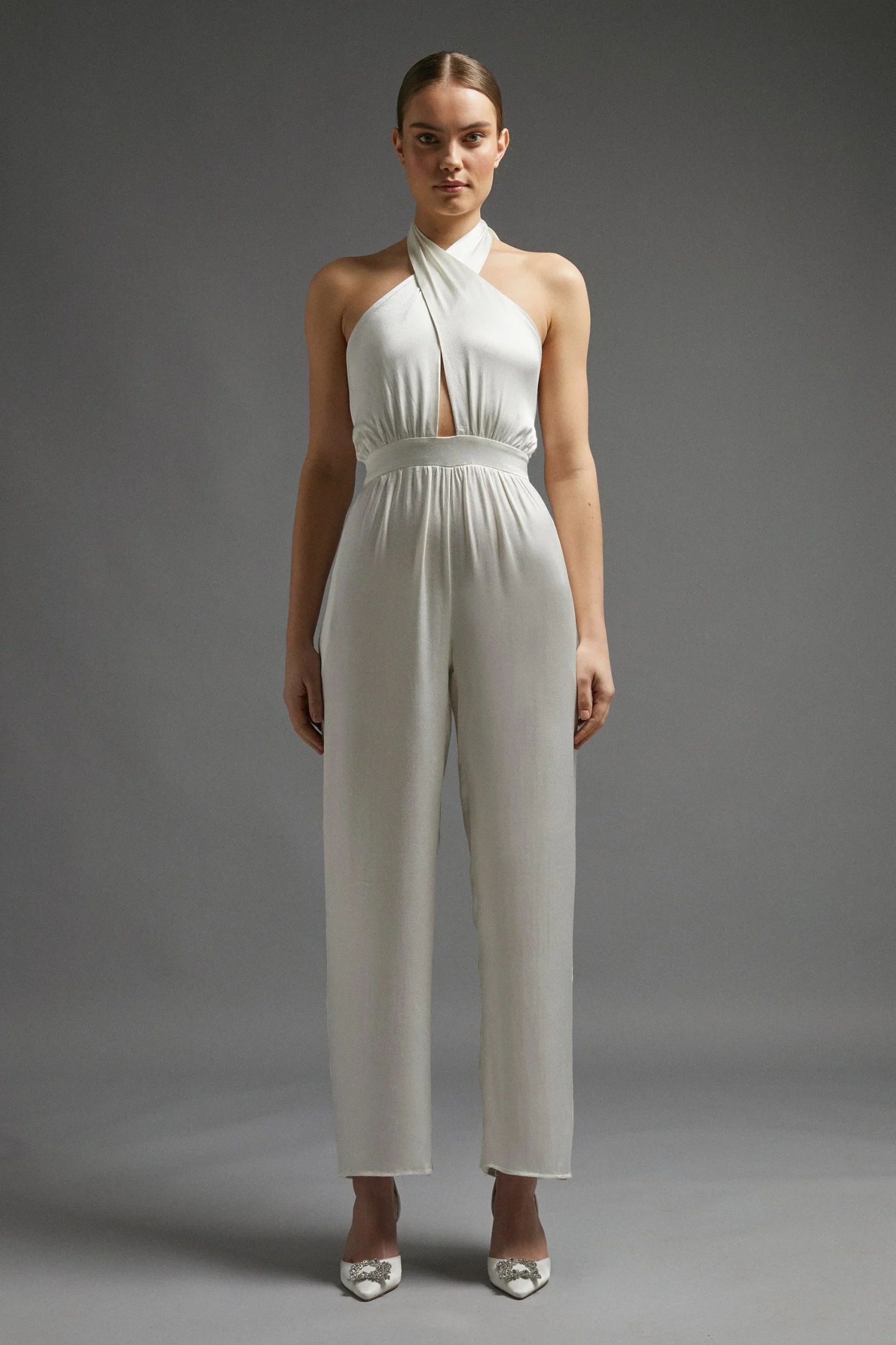 Coast – Halter Neck Satin Jumpsuit