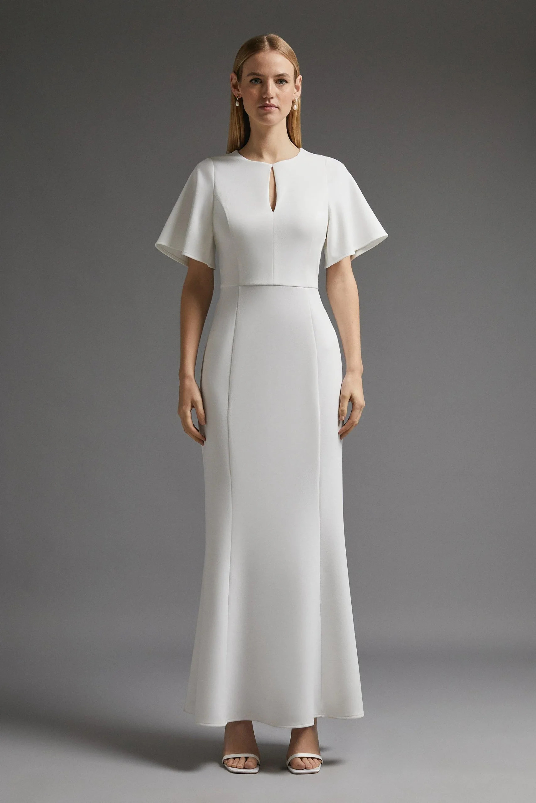 Coast – Flare Sleeve Keyhole Fishtail Maxi Gown