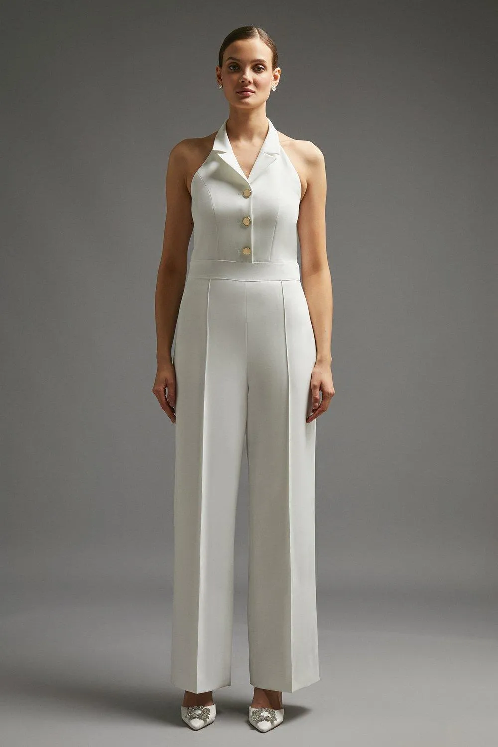 Coast – Tailored Halter Bridal Jumpsuit