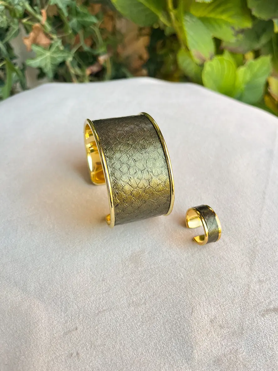 Bague anneau cuir marin – Image 6