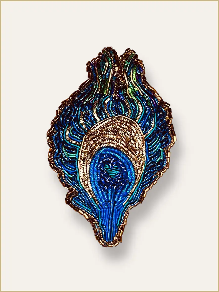 Broche Plume de Paon