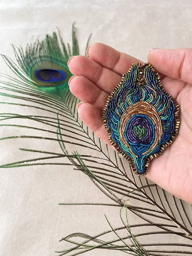 Broche Plume de Paon – Image 3