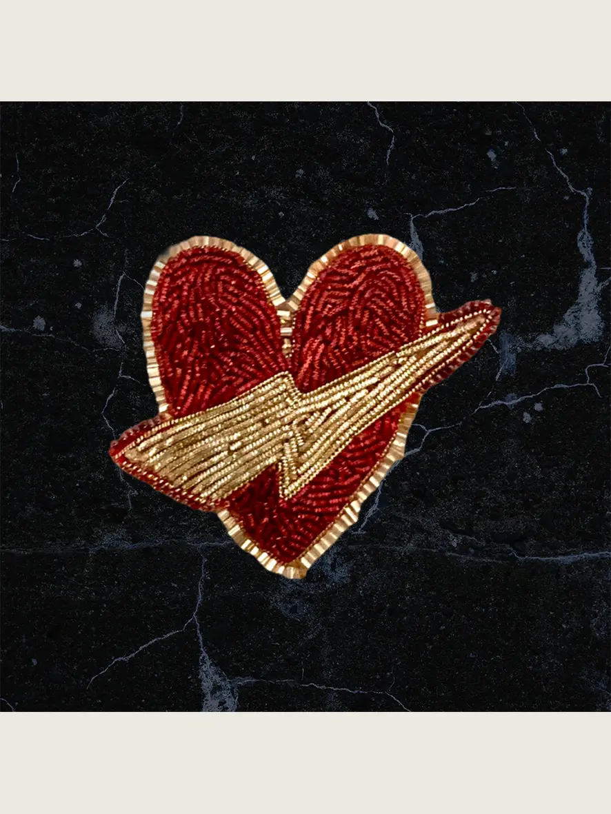 Broche Coeur Coup de foudre – Image 3