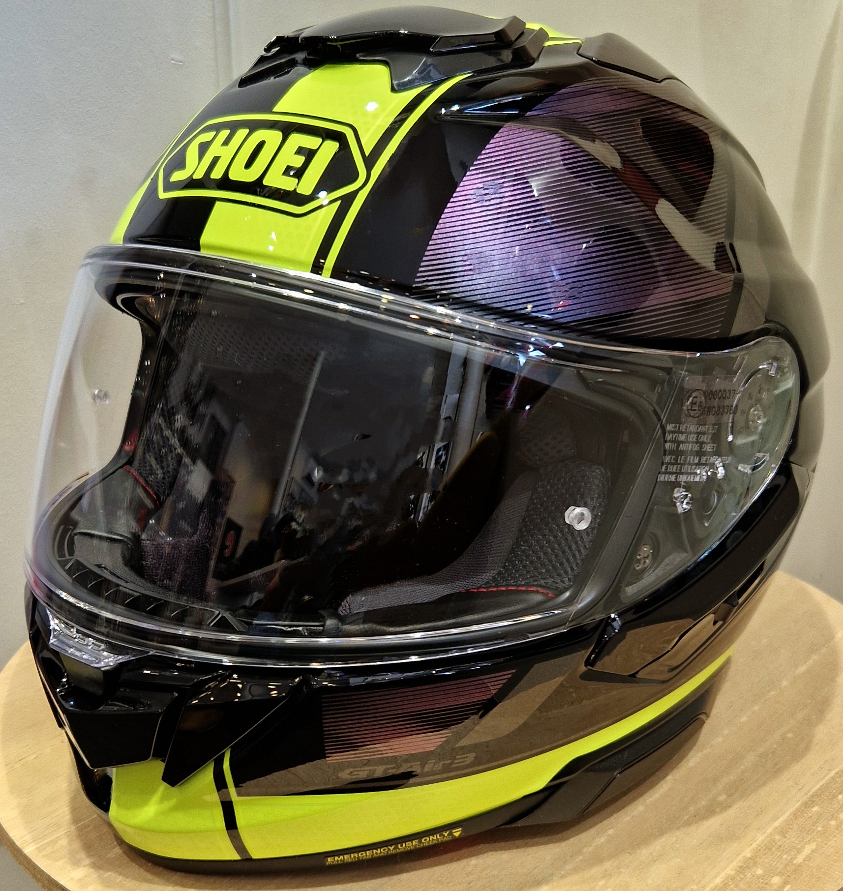 Casque SHOEI GT-AIR 3 SCENARIO TC-3 / NOIR et Jaune – Image 2