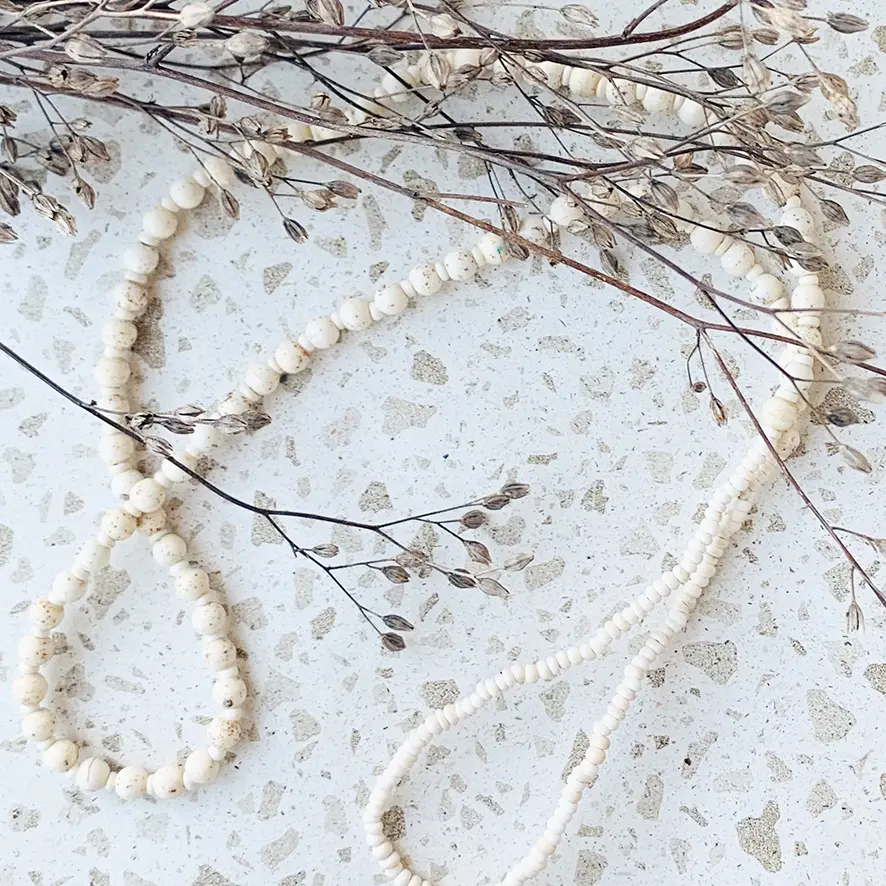 Collier sautoir Howlite et Coco – Image 5