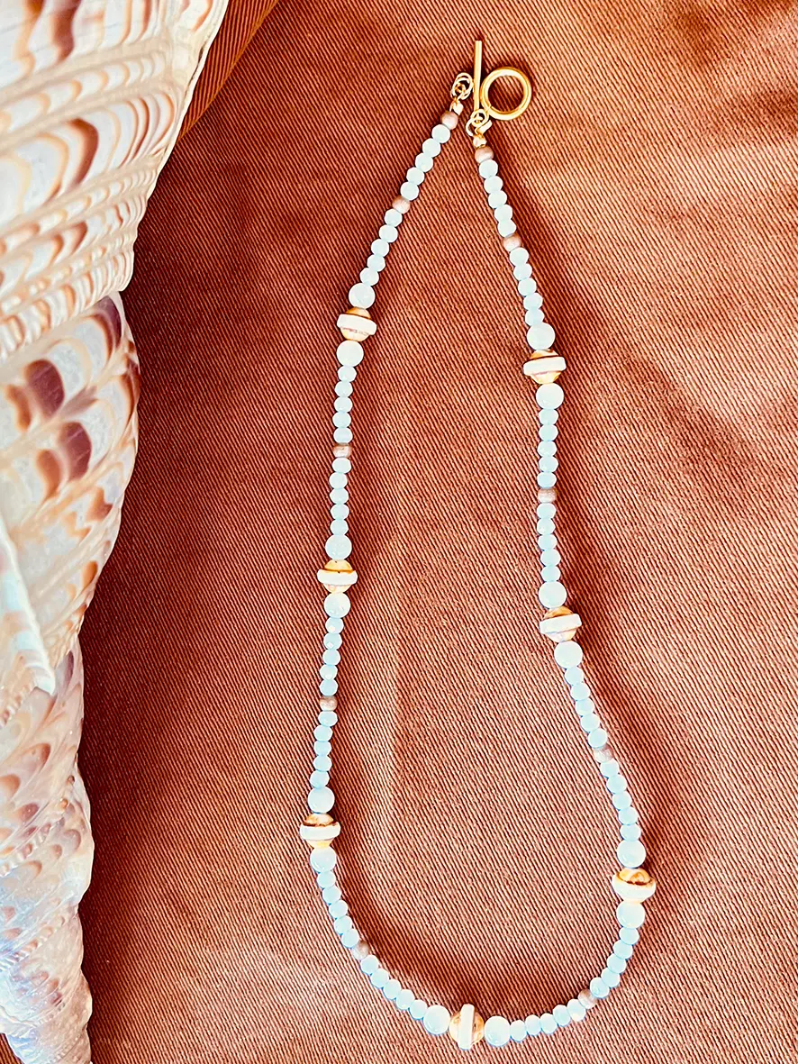 Collier perles blanches Sandy – Image 2