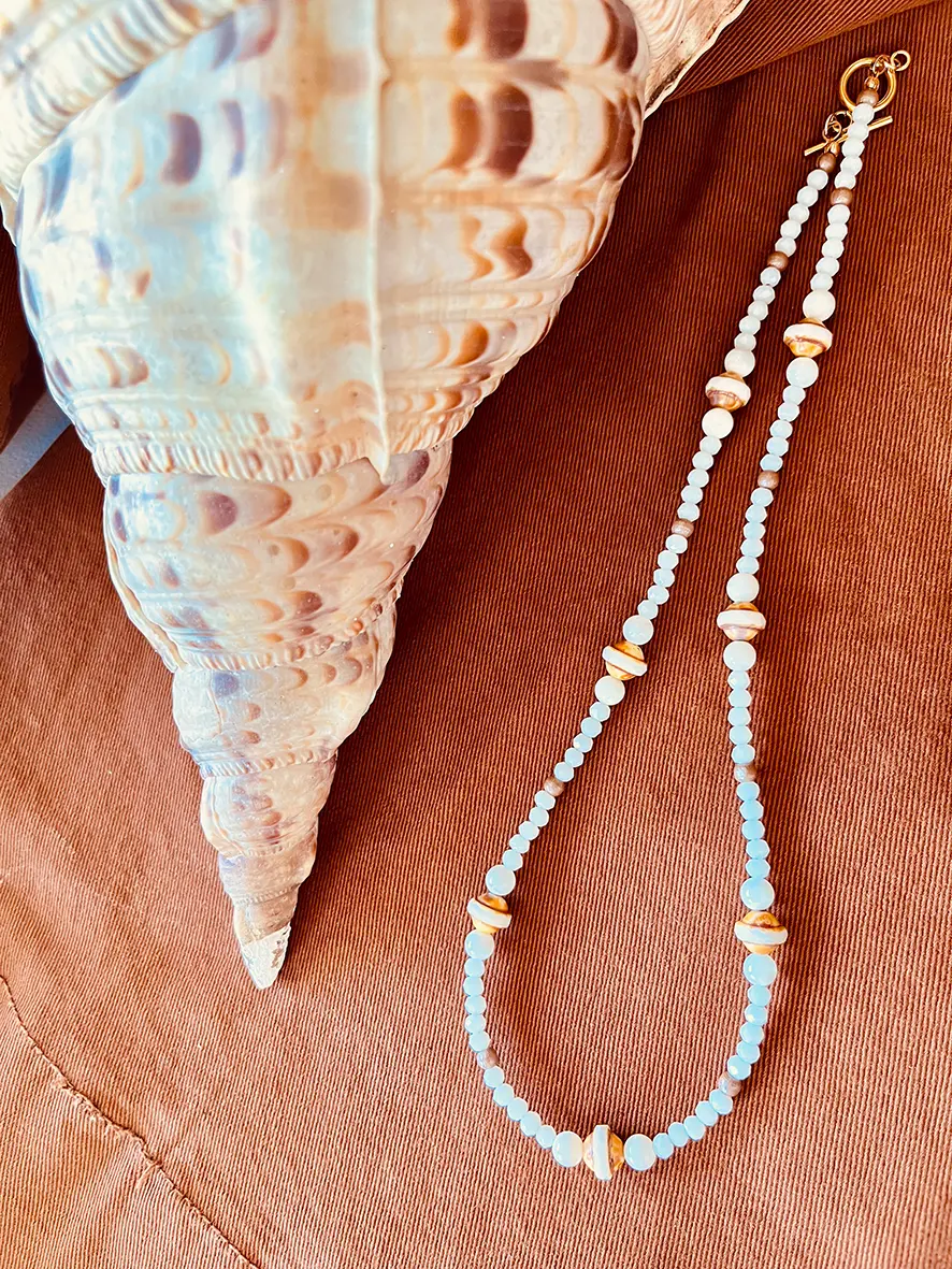 Collier perles blanches Sandy – Image 4