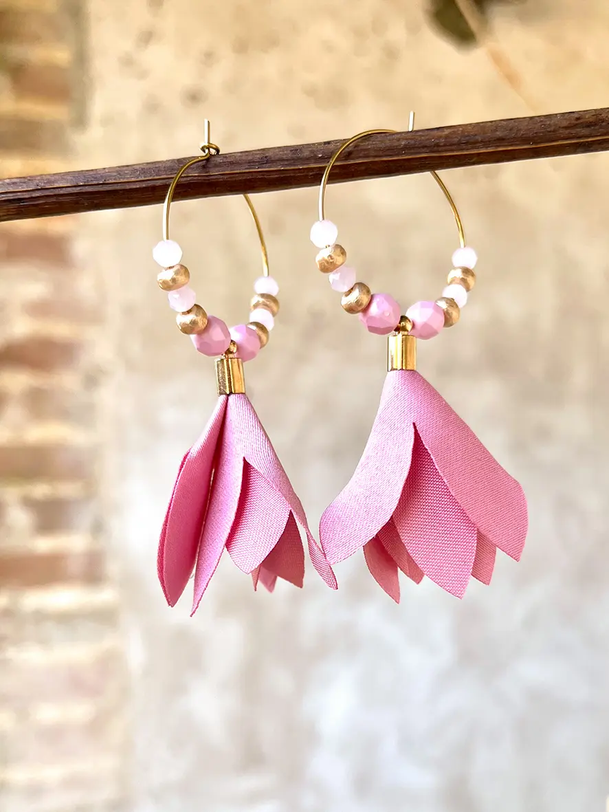 Créoles à pampille Fleur