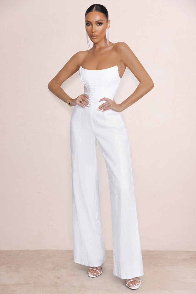 Club L London – Dreamy | Pantalon a sequins et jambes evasees