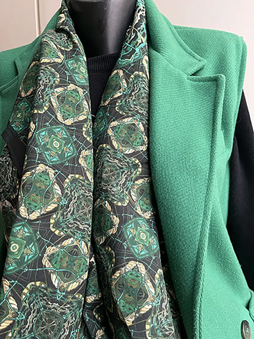 Echarpe paréo en coton bio Filet de pêche – Image 7