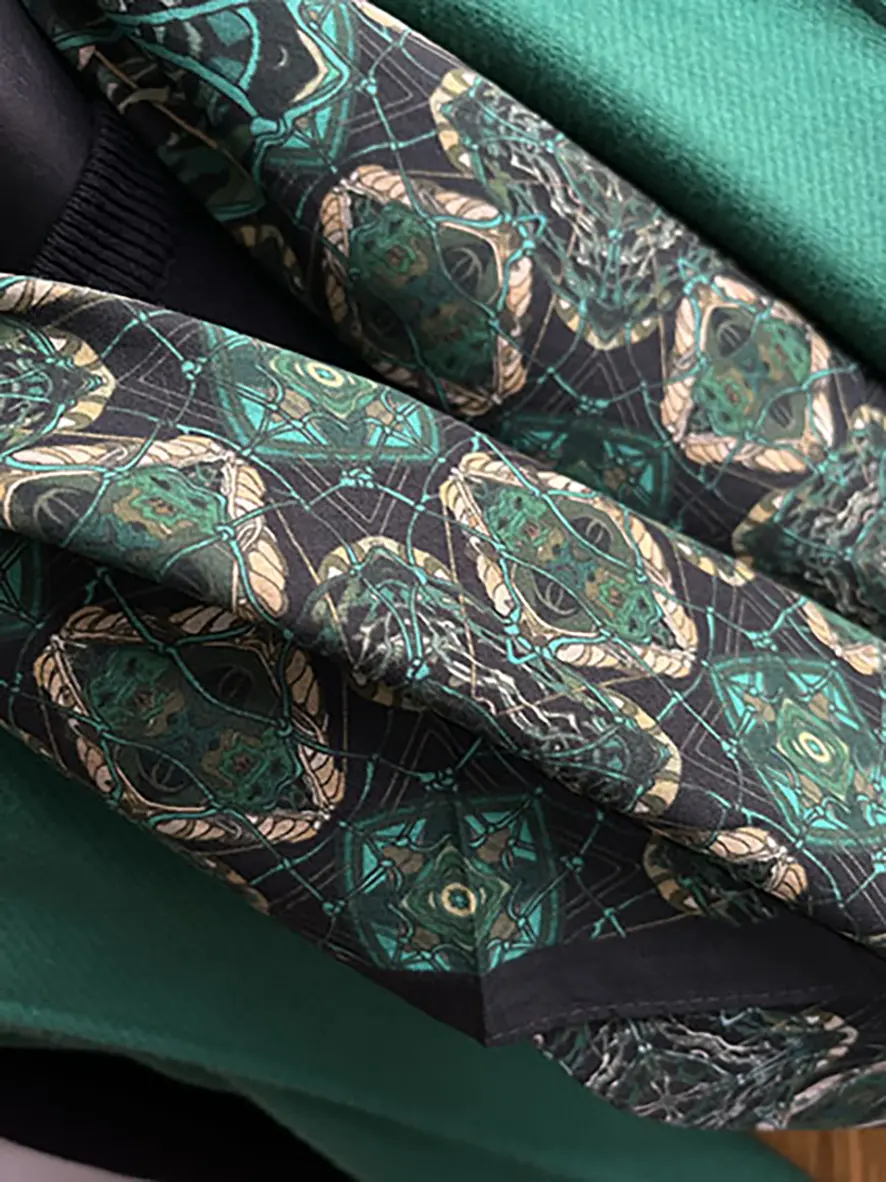 Echarpe paréo en coton bio Filet de pêche – Image 5