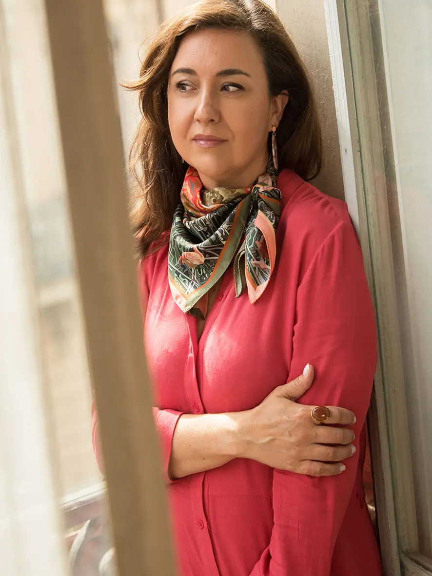 Foulard soie Bandana Flamingos