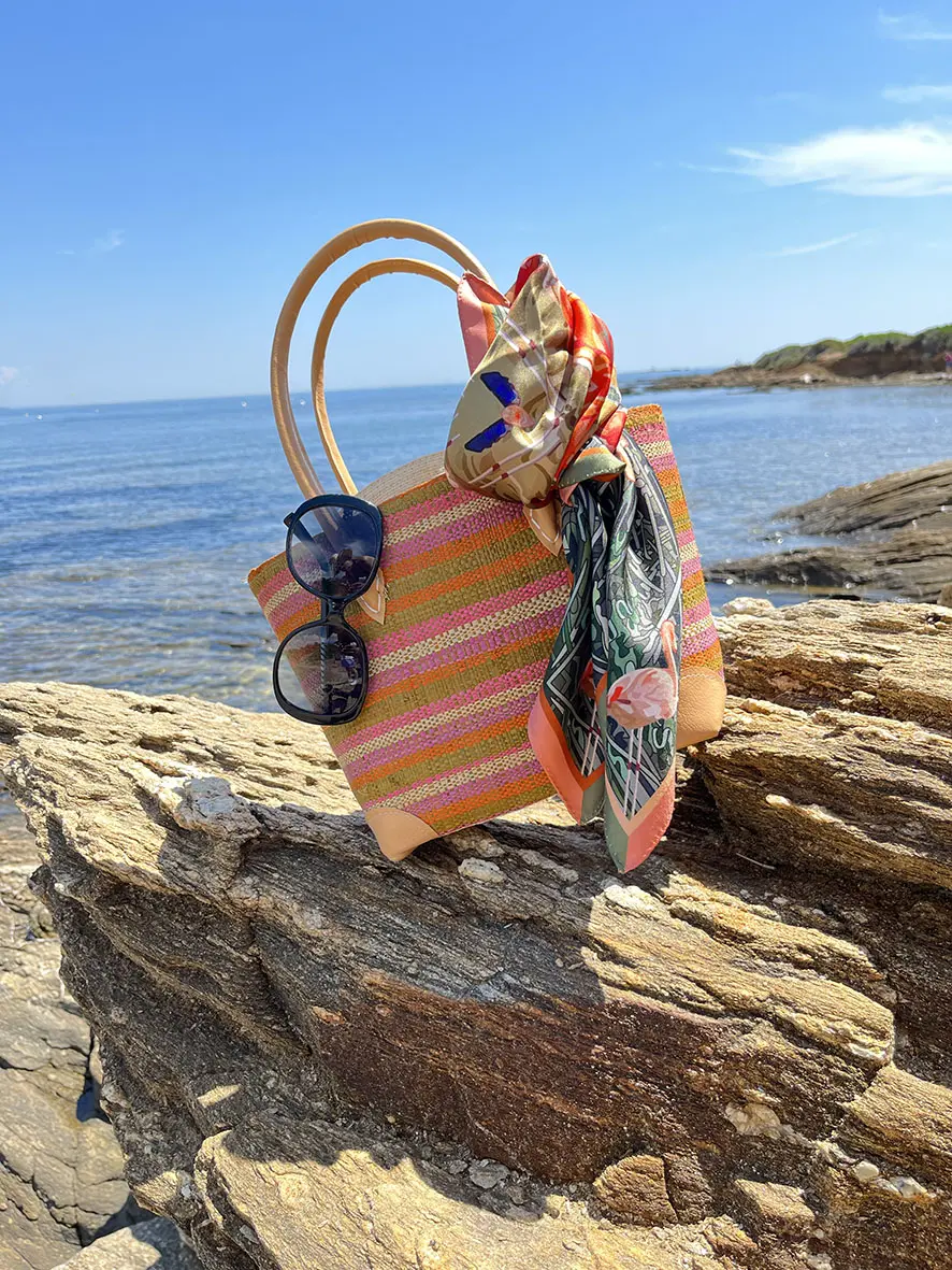 Foulard soie Bandana Flamingos – Image 6