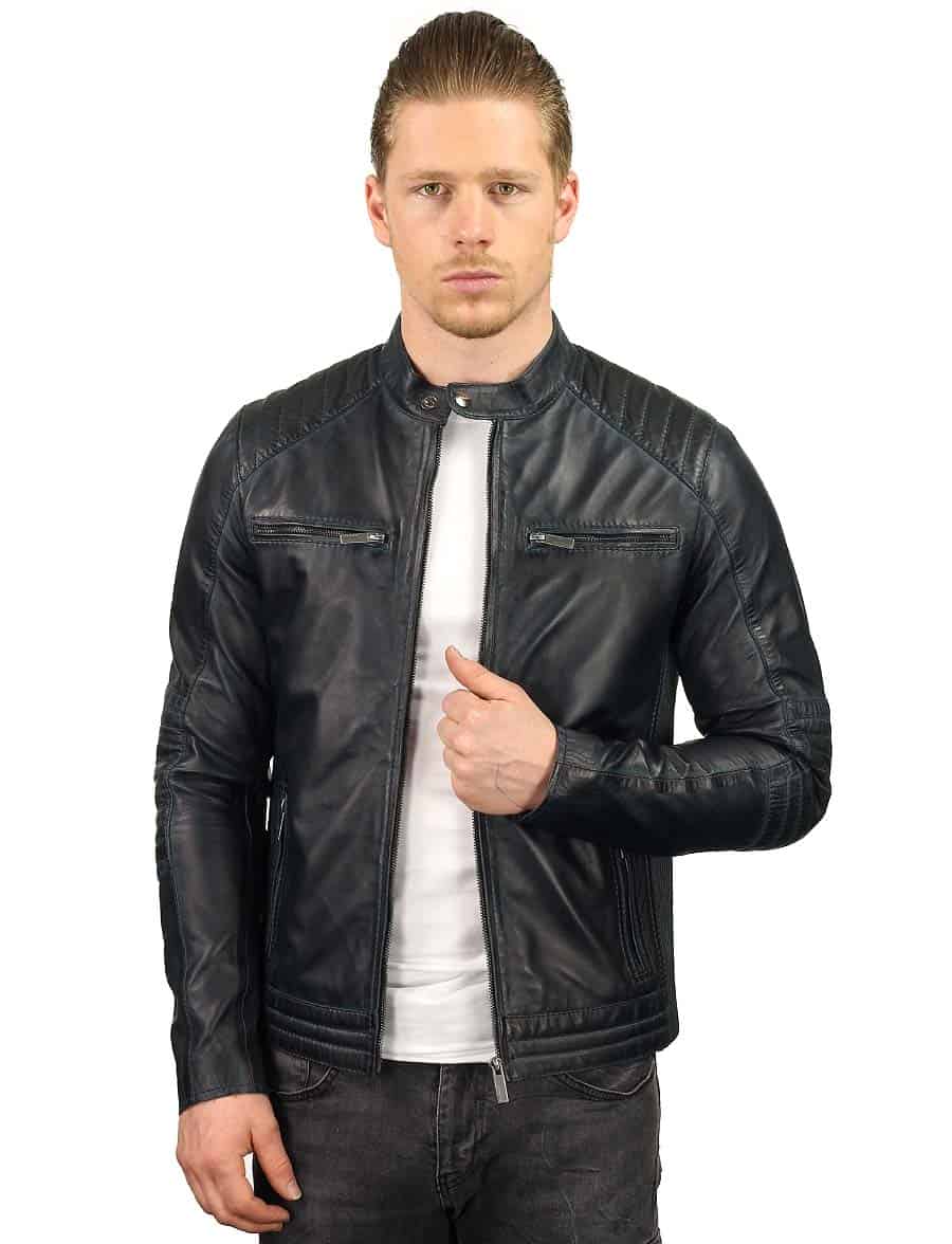 imitatie leren jas heren blauw TRR 46 Versano – Image 8