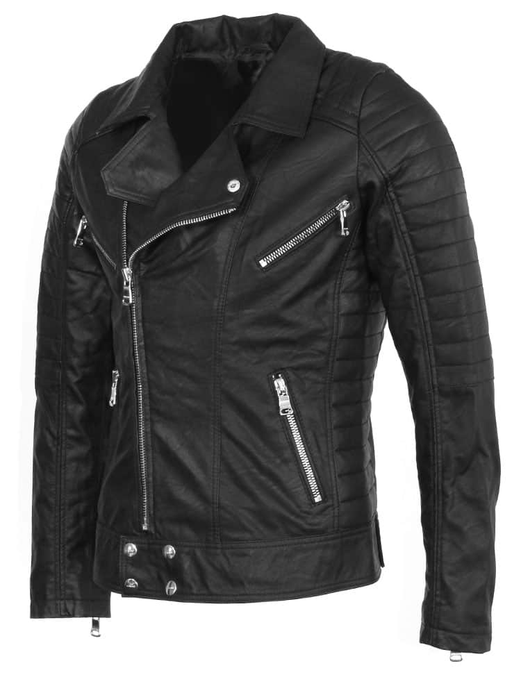 biker jas heren imitatie leer zwart TRR 50 Versano – Image 4