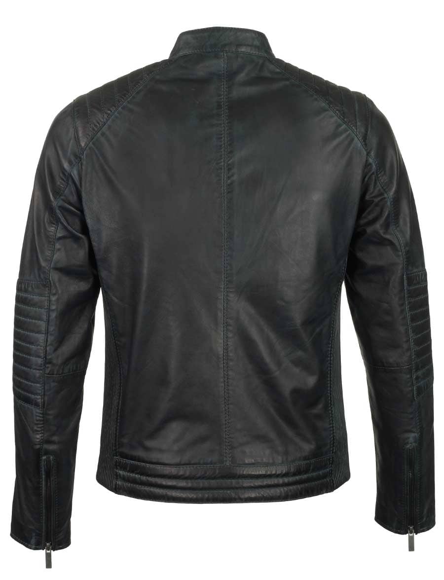 imitatie leren jas heren blauw TRR 46 Versano – Image 4