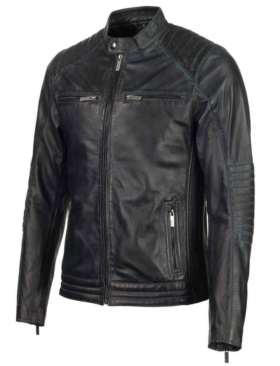 imitatie leren jas heren blauw TRR 46 Versano – Image 9