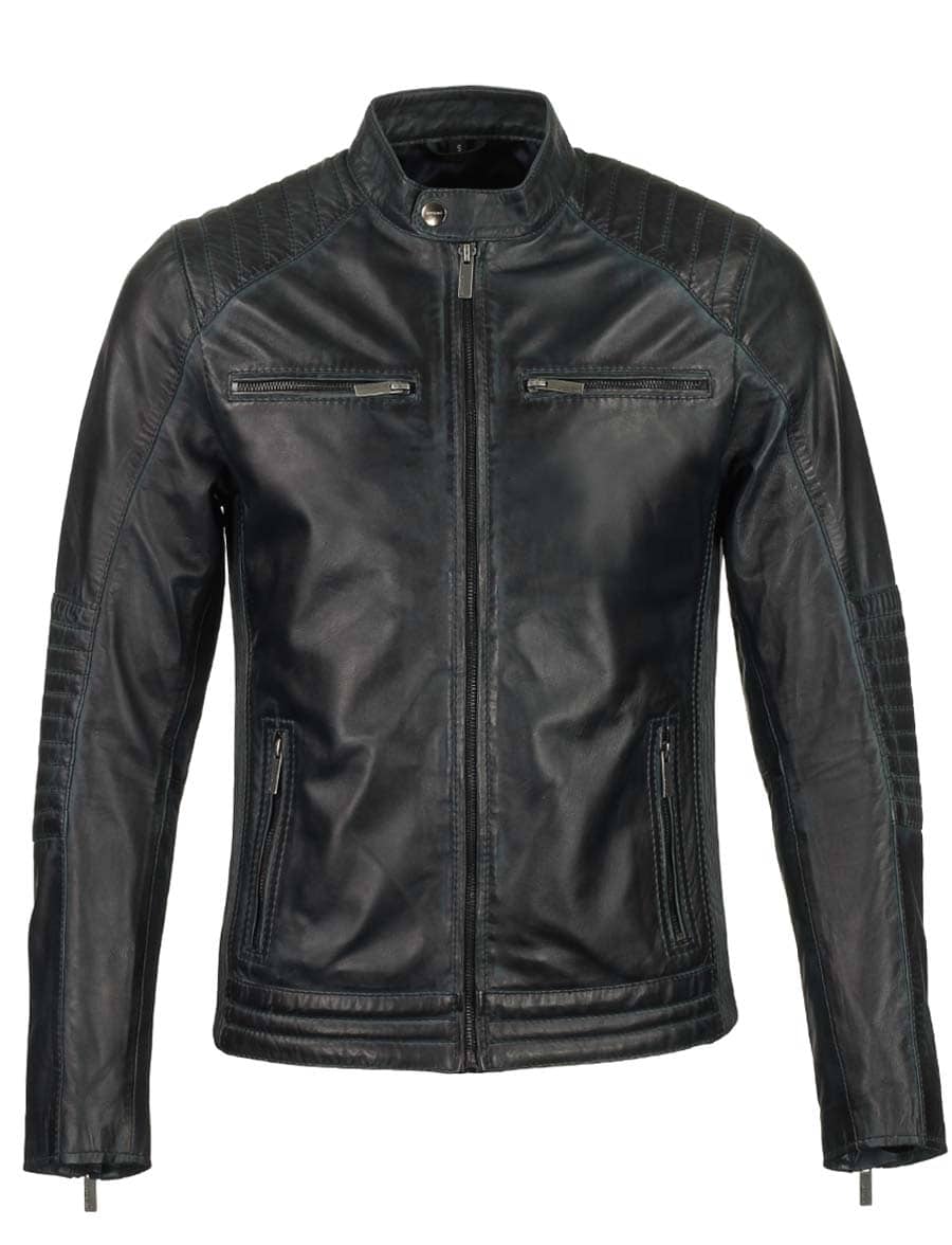 imitatie leren jas heren blauw TRR 46 Versano – Image 2