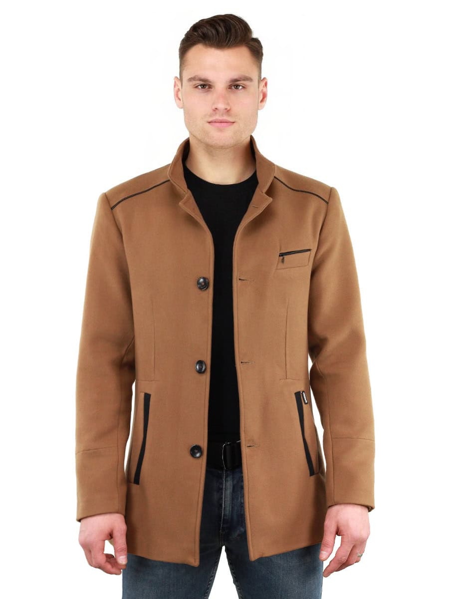 Winterjas mantel heren camel Versano John – Image 2