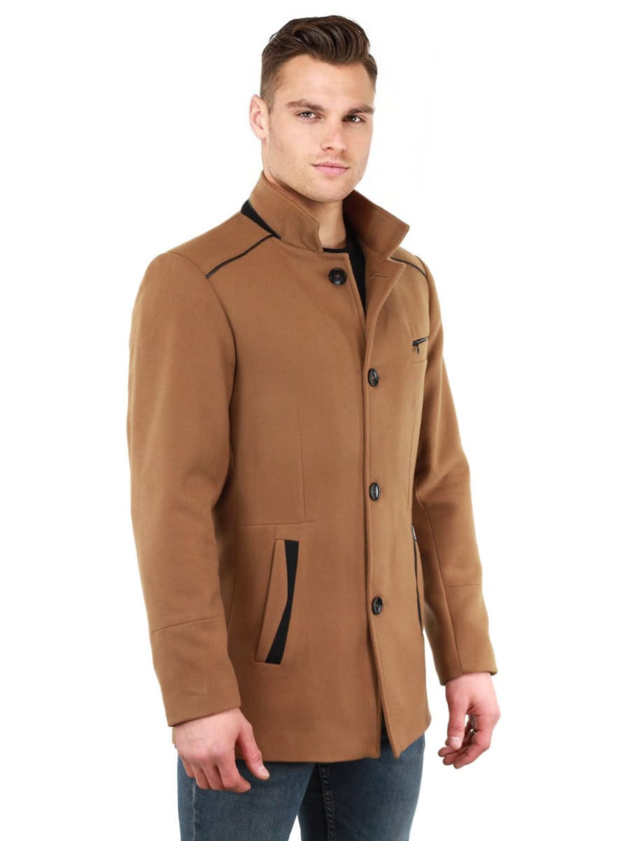 Winterjas mantel heren camel Versano John – Image 3