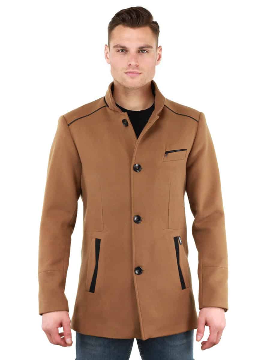 Winterjas mantel heren camel Versano John – Image 6
