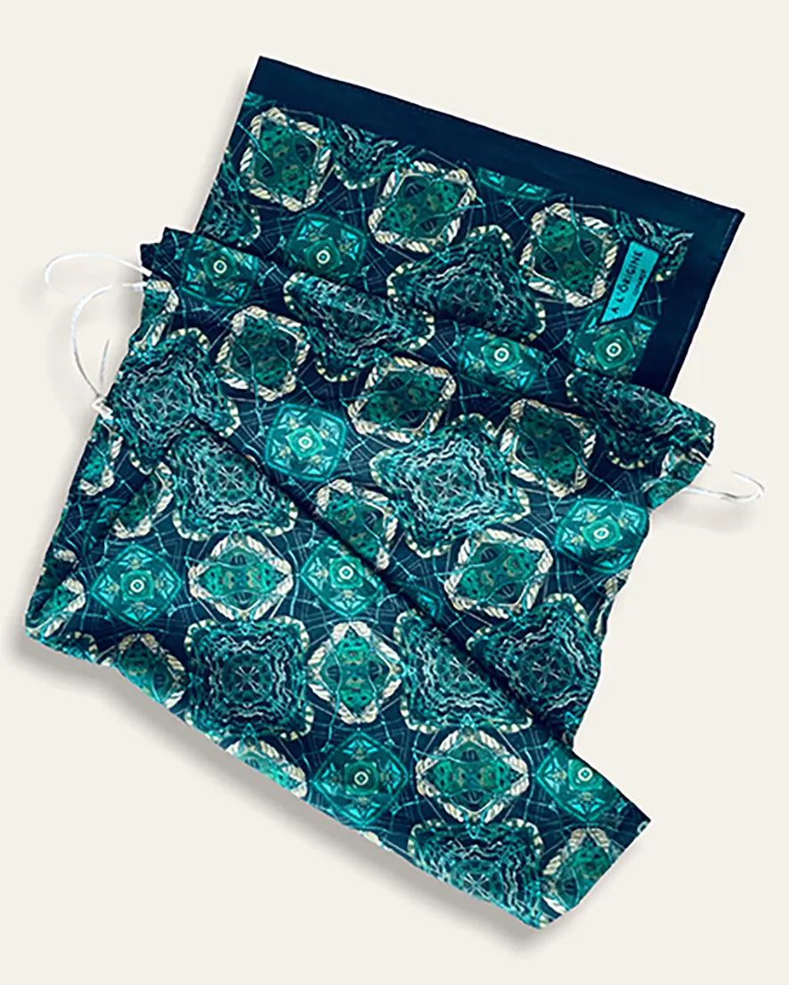 Echarpe paréo en coton bio Filet de pêche – Image 3