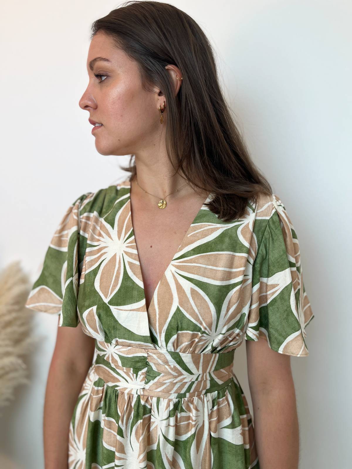 ROBE COURTE KAKI BEIGE – Image 2