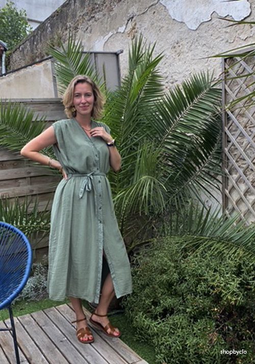 Robe longue voile de coton – Image 4