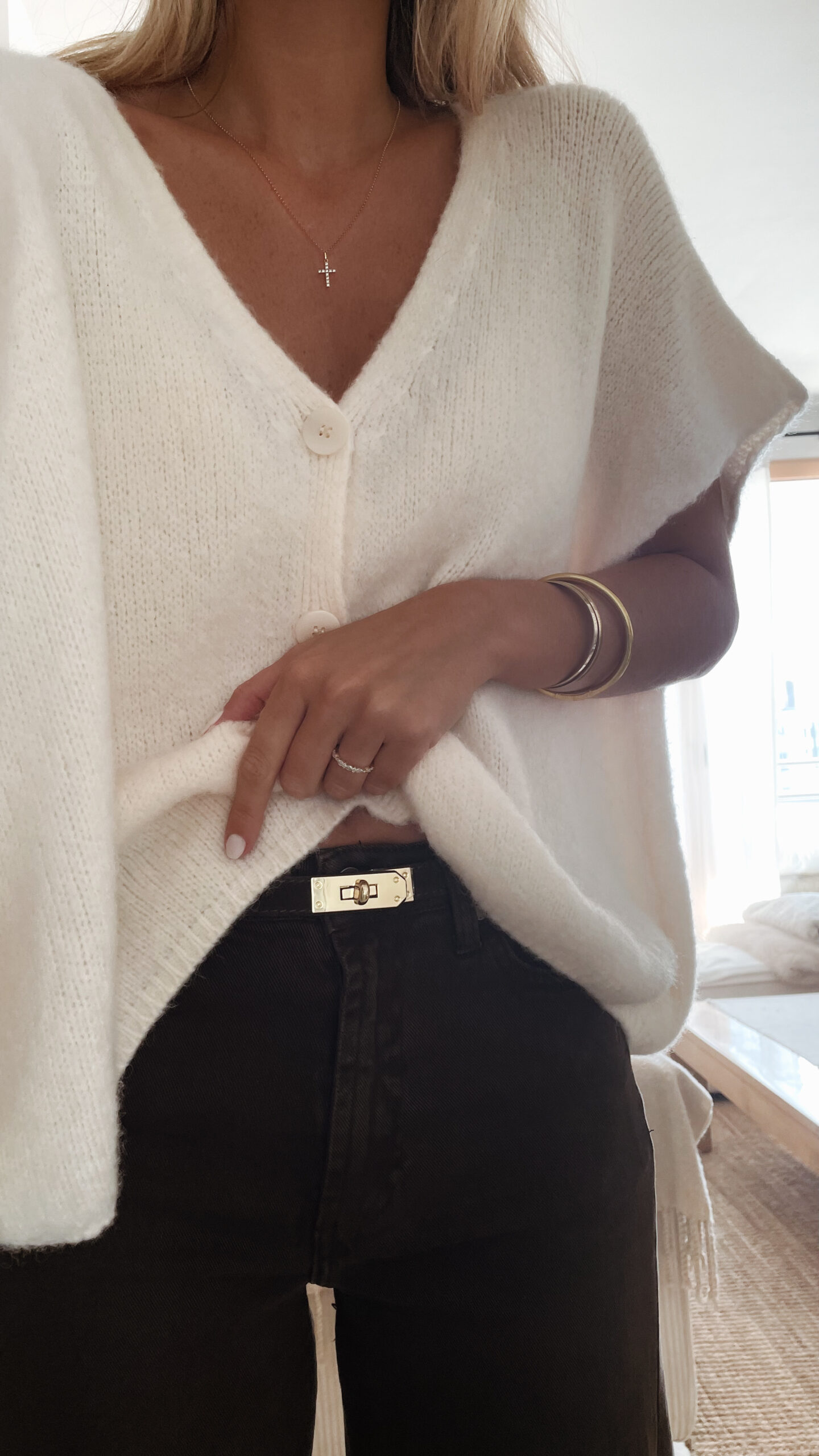 Gilet Ecru Lulu – Image 2