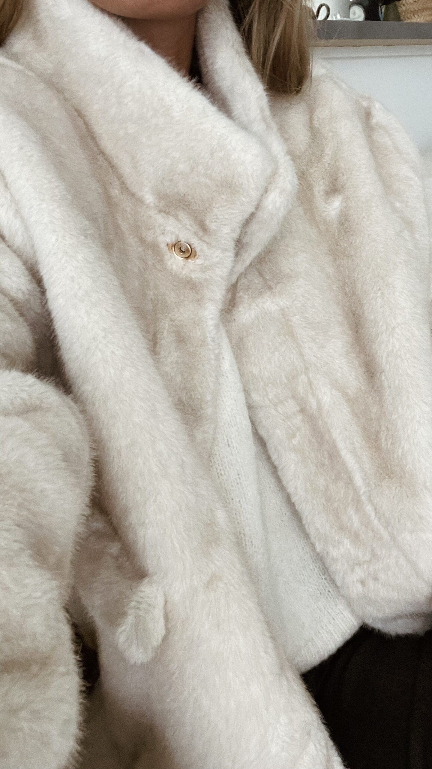 Veste Fausse Fourrure Ecru Eva – Image 8